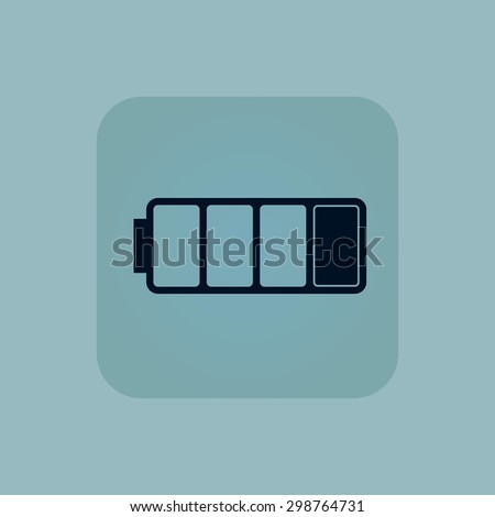 Image of one quarter full battery in square, on pale blue background