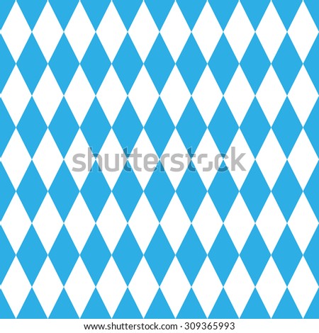 Octoberfest pattern. October munich fest background. Rhomb octoberfest blue ornament