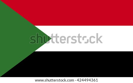 Sudan flag. Illustration of Sudan flag vector in flat style for web and digital