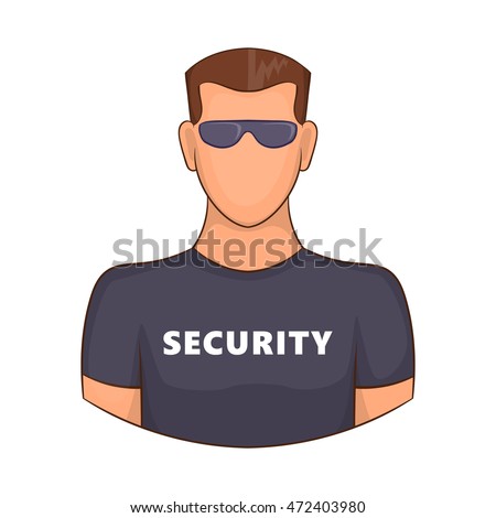 Security Guard Male Icon In Cartoon Style Isolated On White Background ...