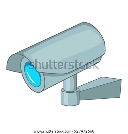 Surveillance Camera Icon. Cartoon Illustration Of Surveillance Camera