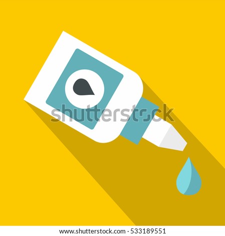 Eyedrop icon. Flat illustration of eyedrop vector icon for web