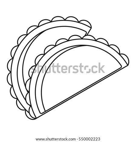 Savory patty icon. Outline illustration of savory patty vector icon for web