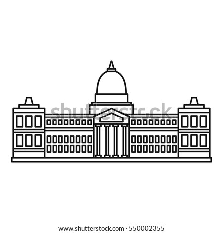 Palace of Congress, Buenos Aires icon. Outline illustration of Palace of Congress, Buenos Aires vector icon for web