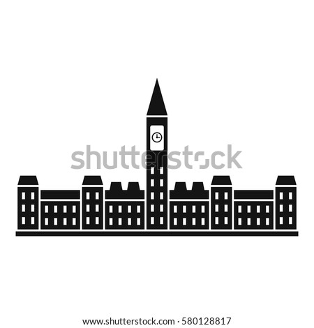 Parliament Building of Canada icon. Simple illustration of Parliament Building of Canada vector icon for web