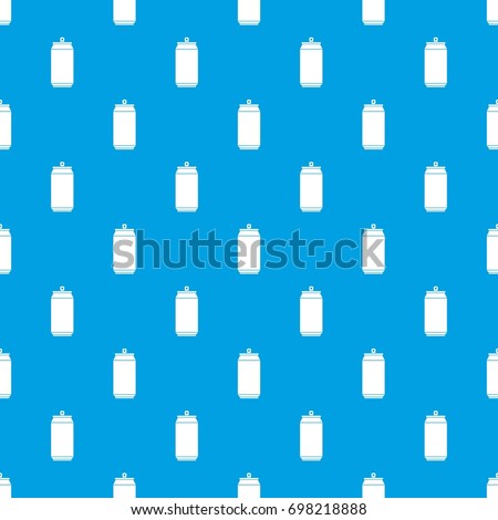 Can pattern repeat seamless in blue color for any design. Vector geometric illustration