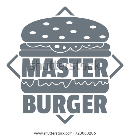 Master burger logo. Simple illustration of master burger vector logo for web