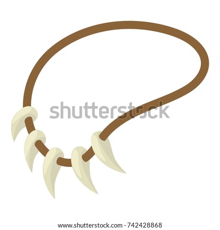 Tooth necklace icon. Isometric illustration of tooth necklace vector icon for web