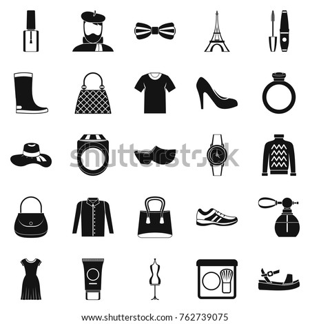 Mode icons set. Simple set of 25 mode vector icons for web isolated on white background