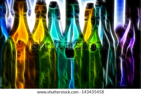 Bottles Digital Painting