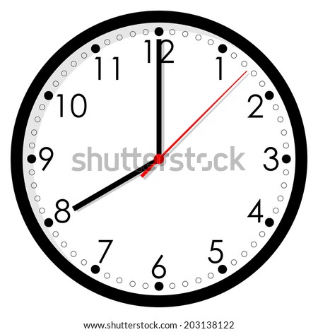 Clock icon on white background