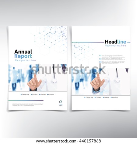 Medical cover page, vector template - can be used for annual report, flyer, brochure  leaflet and more