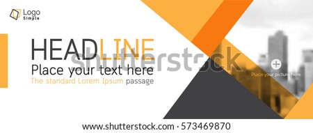 Vector web banner template, business theme, with space for your picture