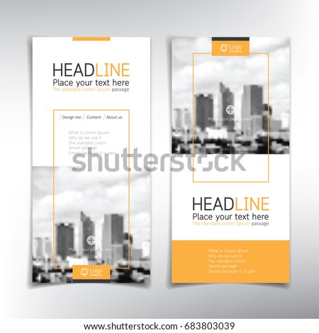 Vertical banner vector template, can be used for brochure, flyer, roll up ads and more