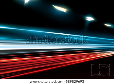 Similar – Image, Stock Photo tunnel car motion blur night traffic fast