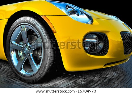 TORONTO, CANADA - August 25: Pontiac displays the 2008 Solstice at the Canadian National Exhibition. The Solstice comes equipped with a turbo-charged engine capable of 260 horsepower.