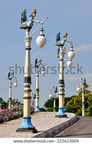 Similar – Image, Stock Photo Bollywood in sky blue and pink