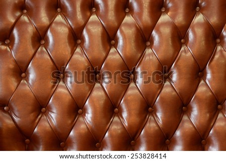 New brown leather couch textured