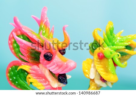 pretty candy colored dragon
