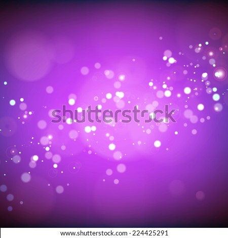 glittering stars on blurred purple background