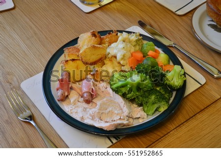 Similar – Image, Stock Photo Cauliflower with bacon placed on ceramic plate
