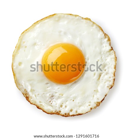 fried egg isolated on white 商業照片 © 