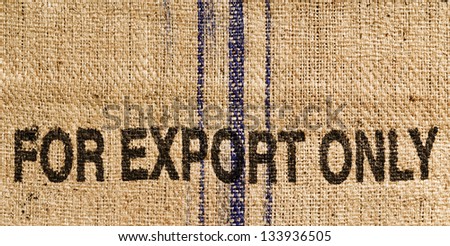 sackcloth with text print \