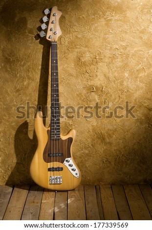blonde bass guitar in jazz club club