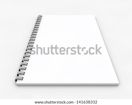 blank realistic spiral notebook