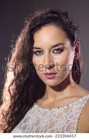 Portrait of a middle eastern model done in a photography studio