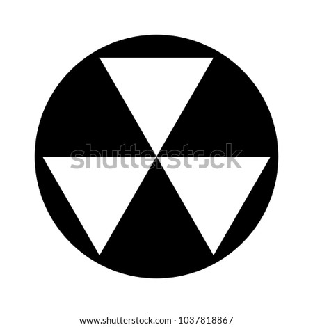 Nuclear fallout shelter sign flat vector icon for apps and websites