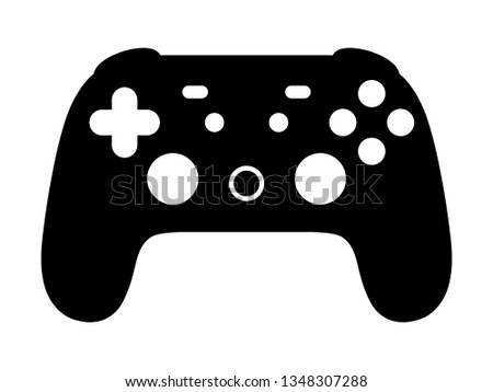 Cloud gaming video game controller flat vector icon for games and websites.
