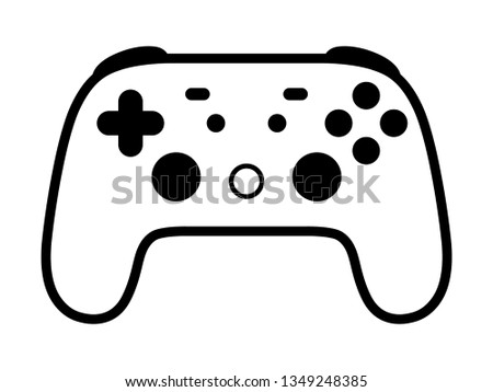 Cloud gaming video game controller flat vector icon for games and websites