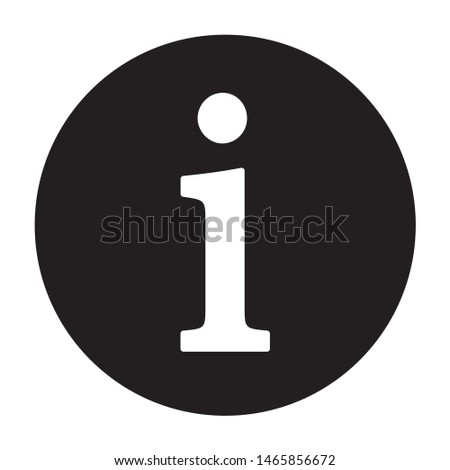 Information or info flat vector icon for apps and websites