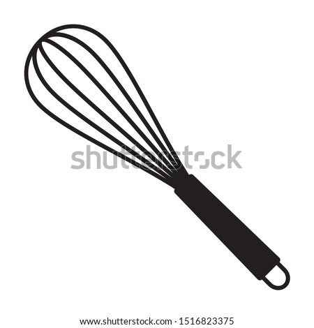 Balloon whisk for mixing and whisking flat vector icon for cooking apps and websites