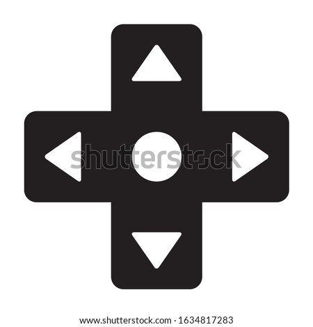 Classic video game directional pad / d-pad flat vector icon for gaming apps and websites
