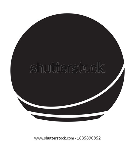 Round smart speaker virtual assistant flat vector icon for apps and websites