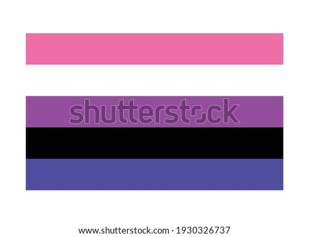 Genderfluid or gender fluid flag banner flat vector icon for apps and print