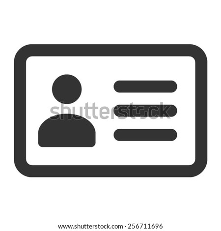 Driver'S License Identification / Id Card Line Art Icon Stock Vector ...