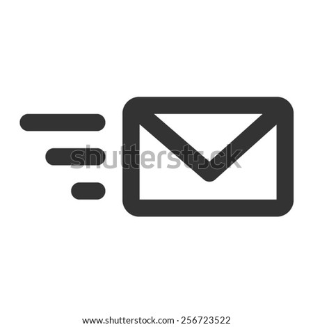 Send email message or forward mail line art icon for apps and websites