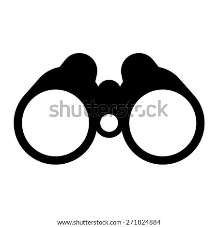 Binocular field glasses flat vector icon for apps and websites