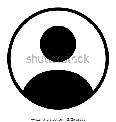 User account circle or user profile line art vector icon for apps and websites