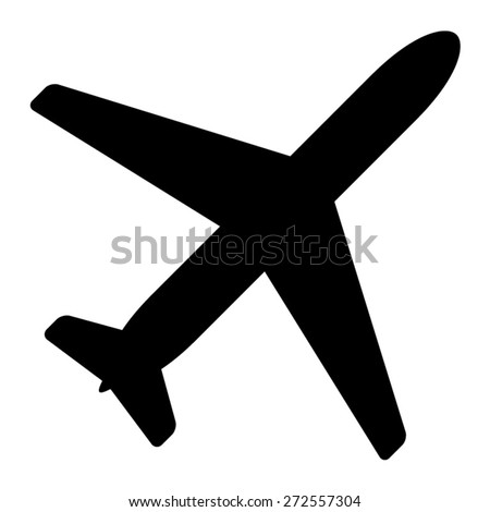Airplane aviation / airline plane top view flat vector icon for apps and websites