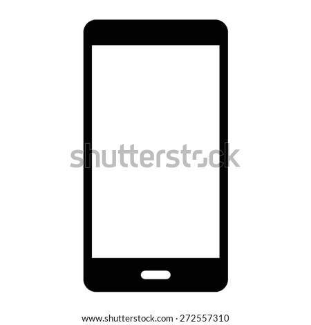 Android phone flat vector icon for apps and websites