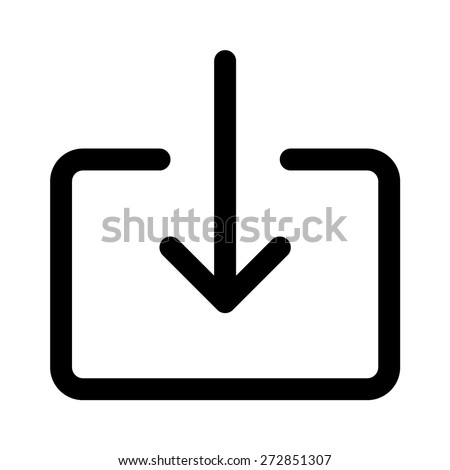 Import file or import document download line art vector icon for apps and websites