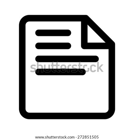 Paper document or document file line art icon vector for apps and websites