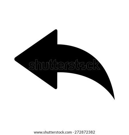 Reply / respond to message or chat arrow flat vector icon for apps and websites