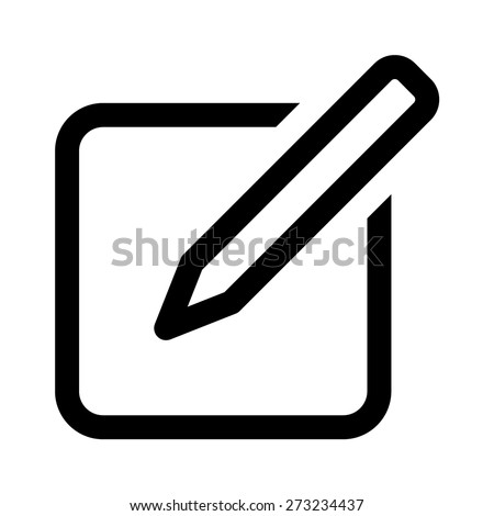 Compose email / mail message line art vector icon for apps and websites
