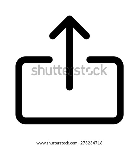 Share file, document or export arrow line art vector icon for ios apps and websites