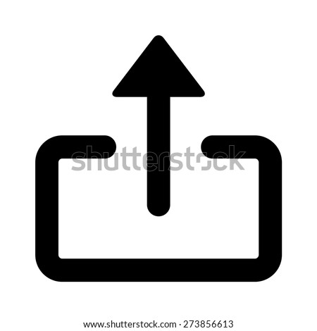 Share file or export file with arrow line art vector icon for apps and websites